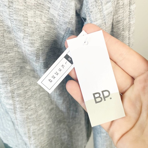 BP Light Grey Cozy Ribbed Turtleneck Pullover M - Picture 7 of 8